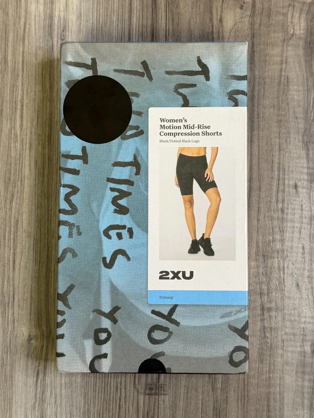 2XU Womens Motion Mid-Rise Compression Shorts Black Dotted Logo XS NEW